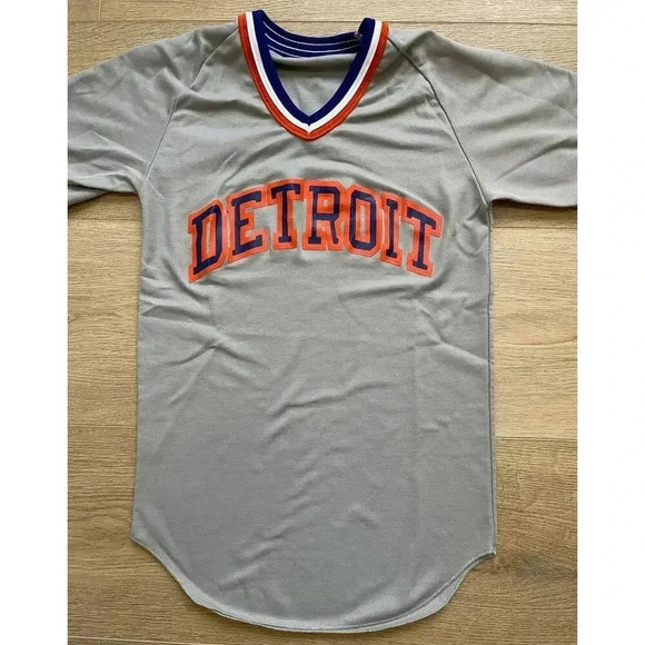 Vintage 80s Detroit Tigers Baseball Jersey Short Sleeve T-Shirt Size XS/S No tag - Picture 3 of 10